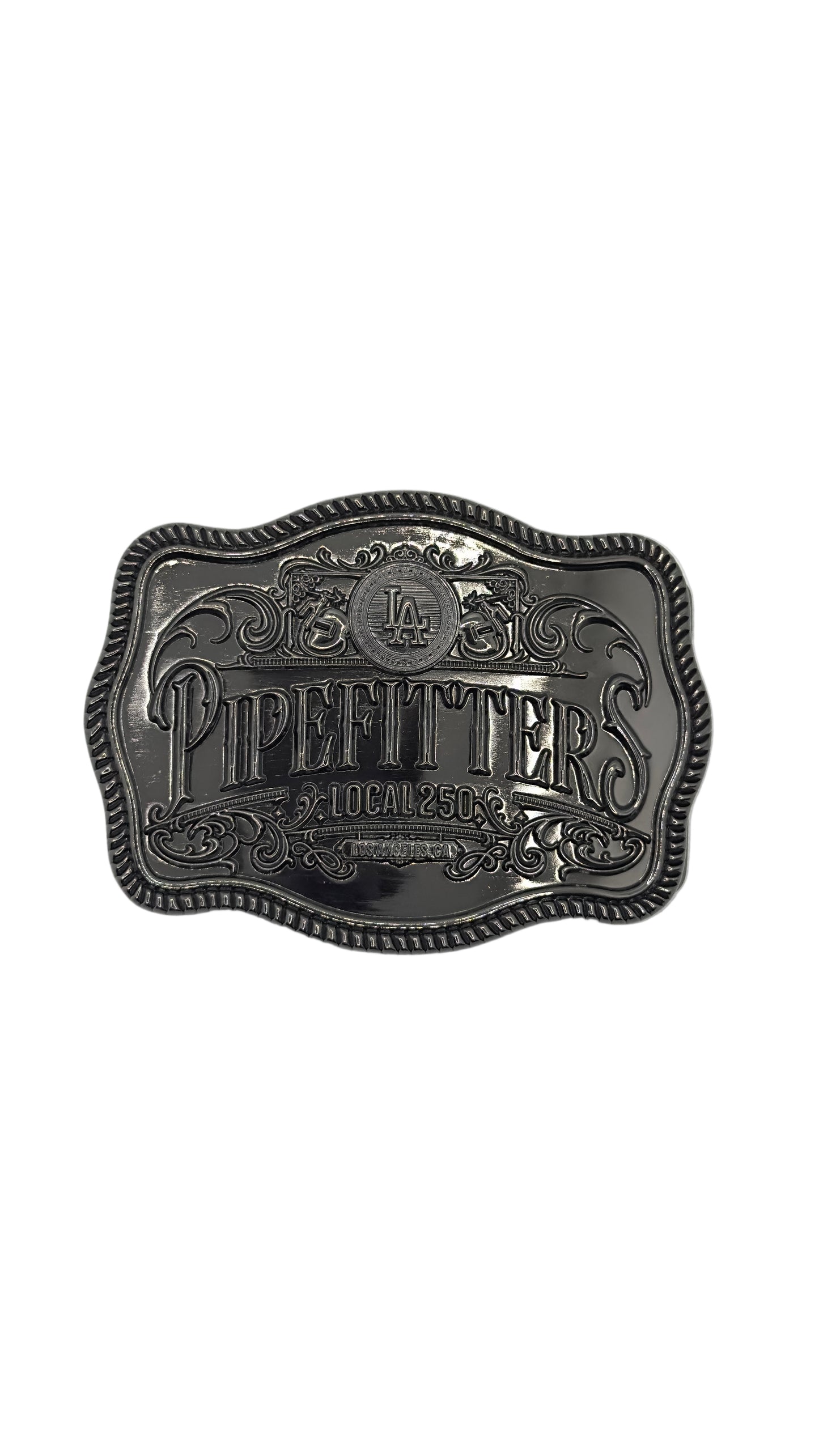 Pipefitters Local 250 Black Nickel Belt Buckle