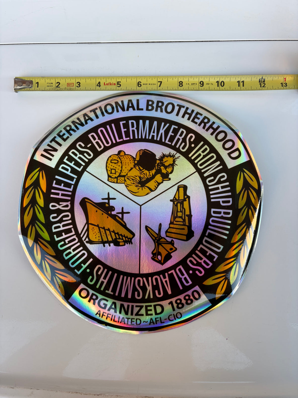 12 inch Boilermaker sticker (holographic)