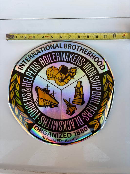 12 inch Boilermaker sticker (holographic)