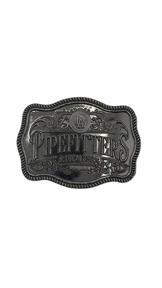 Pipefitters Local 250 Black Nickel Belt Buckle