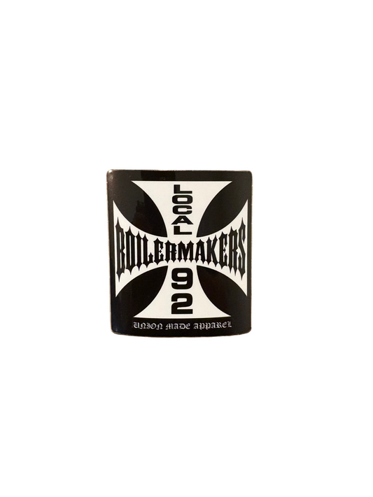 Boilermakers Local 92 Cross Sticker